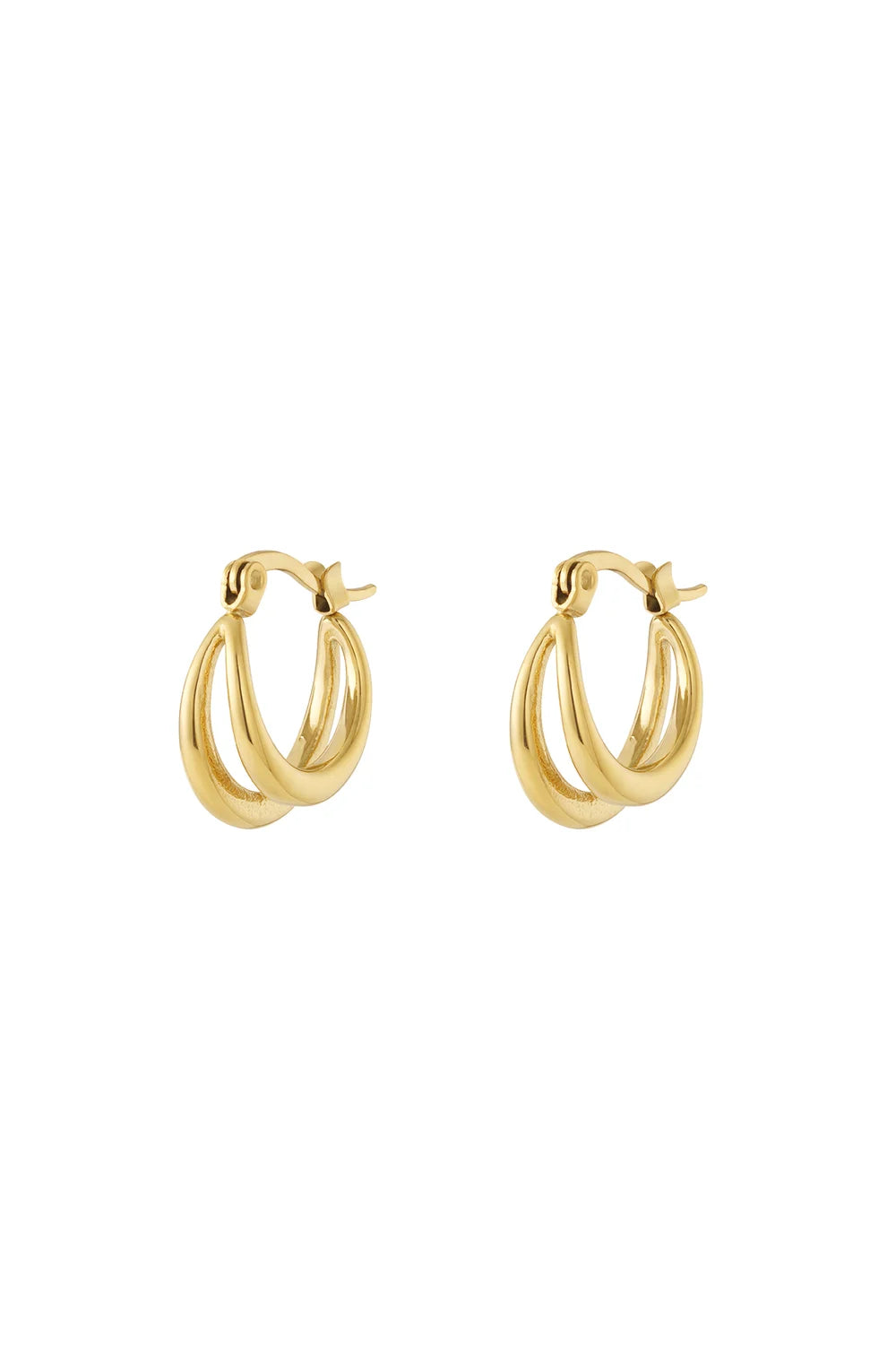 Minimalist double Hoop Earrings