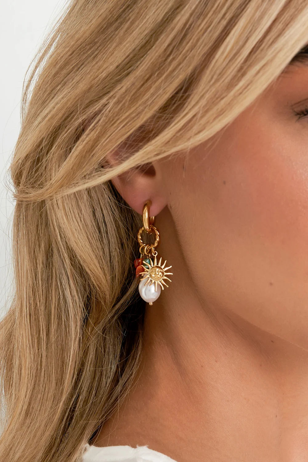 Sun Charm Earrings