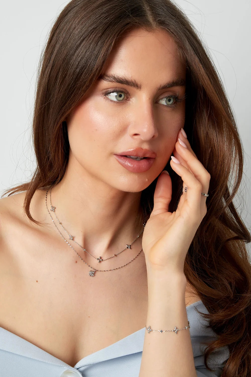 Floral Statement Chain Necklace