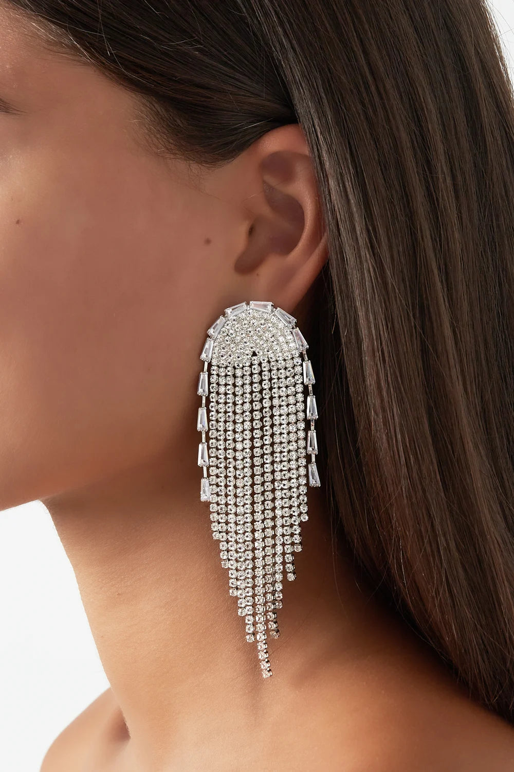 Curve Chandelier Copper Earrings