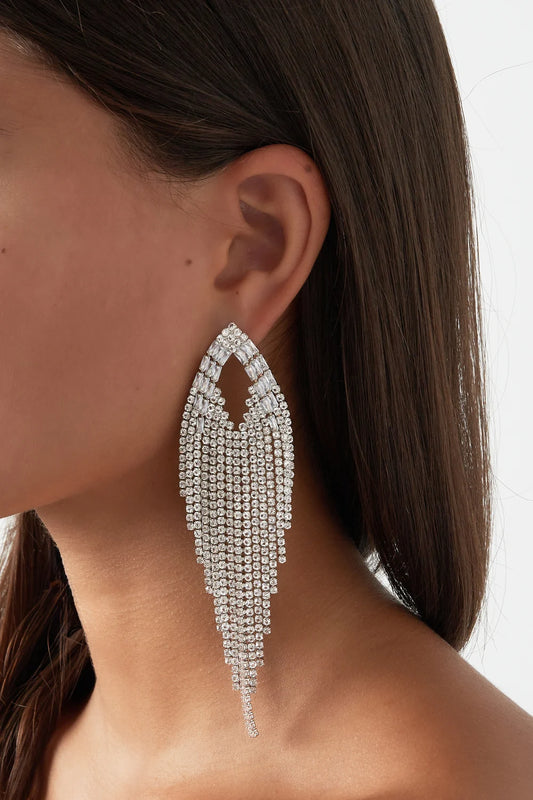 Leaf Chandelier Copper Earrings