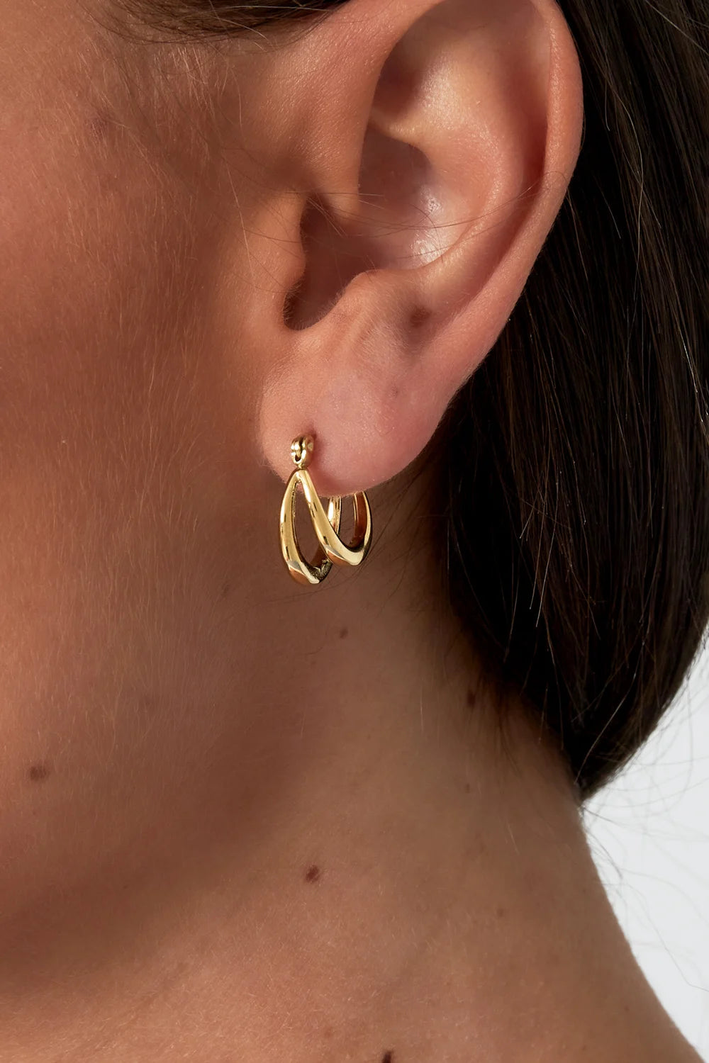 Minimalist double  Hoop Earrings