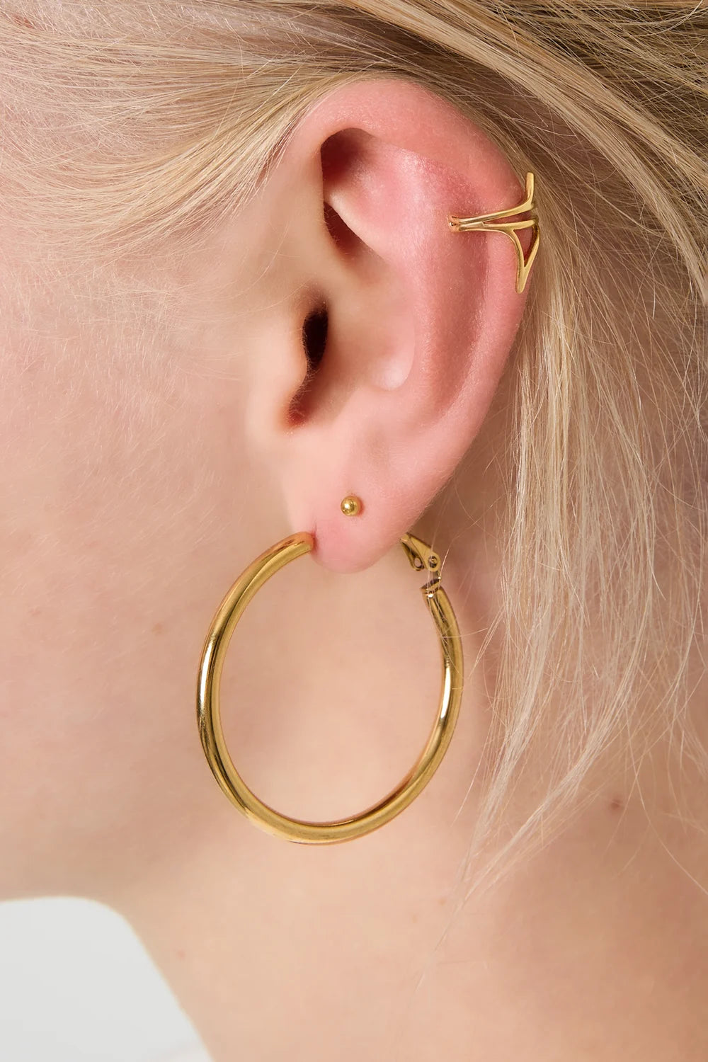 Minimalist M Hoop Earrings