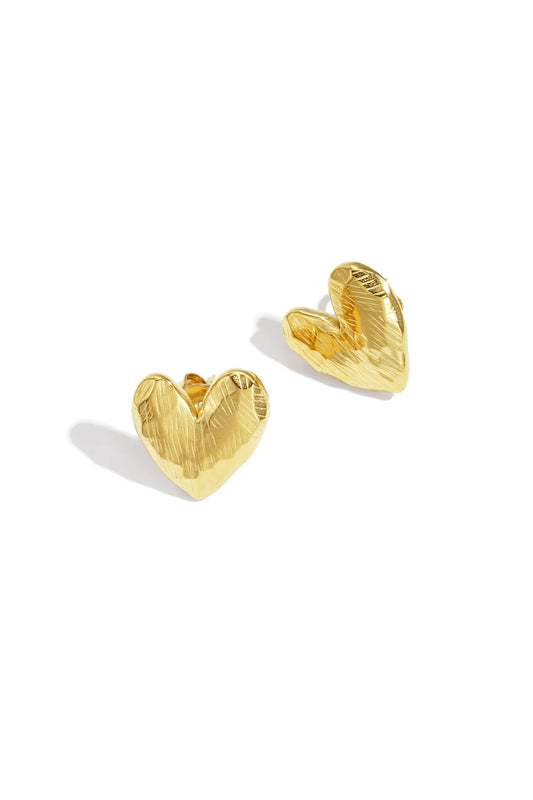 Heart Reflections Stud Earrings