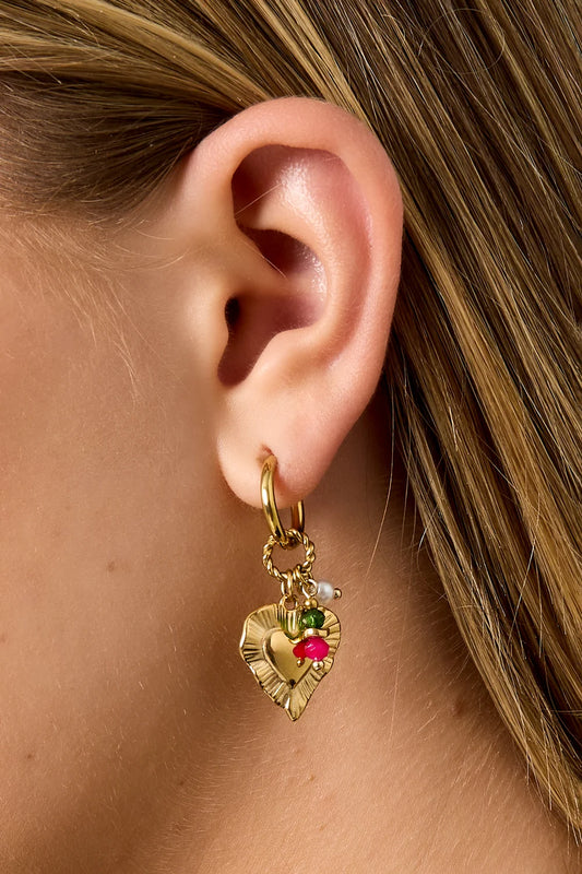 Heart Charm Earrings