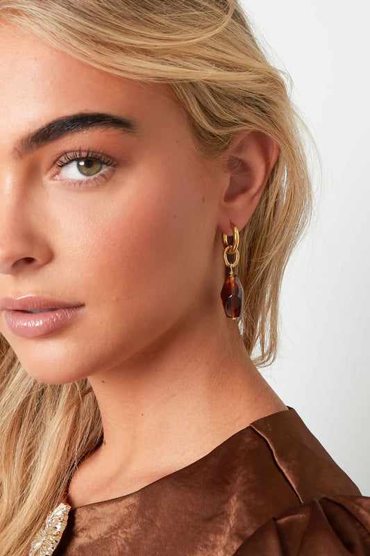 Tortoise Drop Earrings