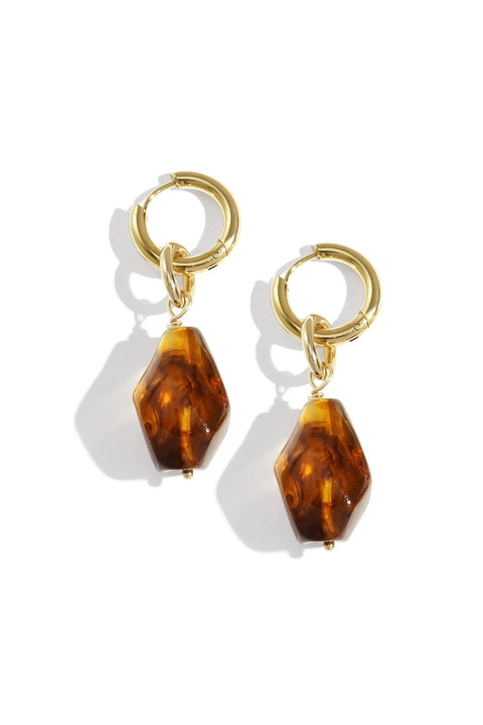 Tortoise Drop Earrings