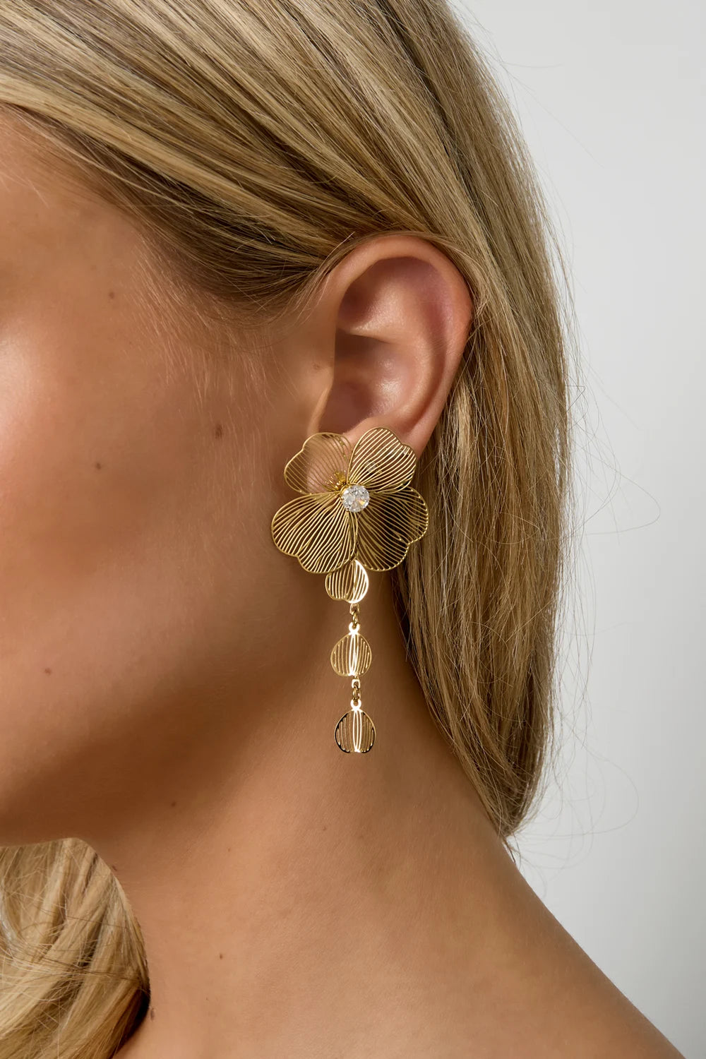 Dangle Flower Earrings
