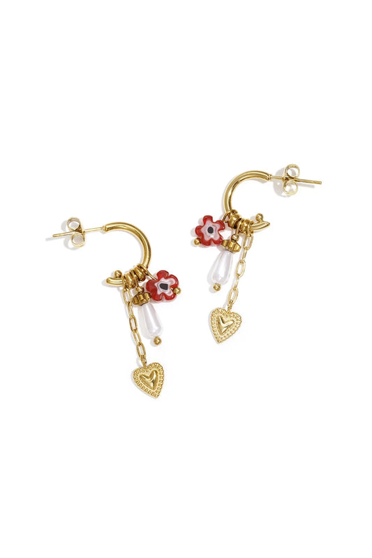 Heart Charm Earrings
